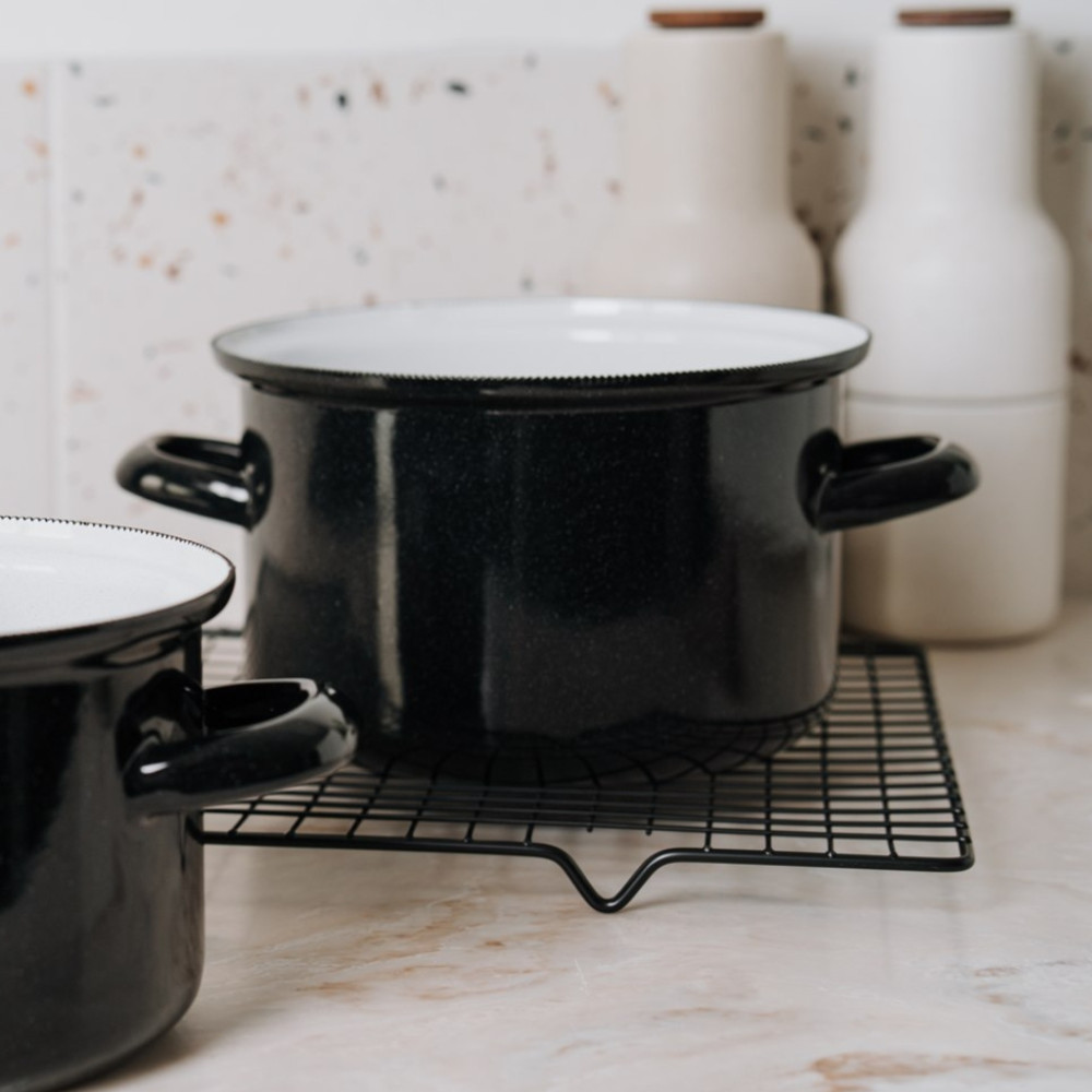 Garnek emaliowany 4,5 l czarny...