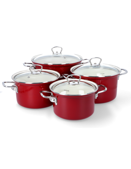 Komplet garnków emaliowanych ECO-CERAMIC 4 el.