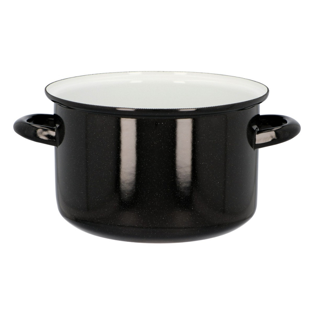 Garnek emaliowany 4,5 l czarny STANDARD 22 cm Belis