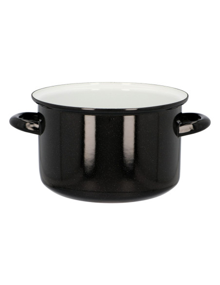 Garnek emaliowany 4,5 l czarny STANDARD 22 cm Belis