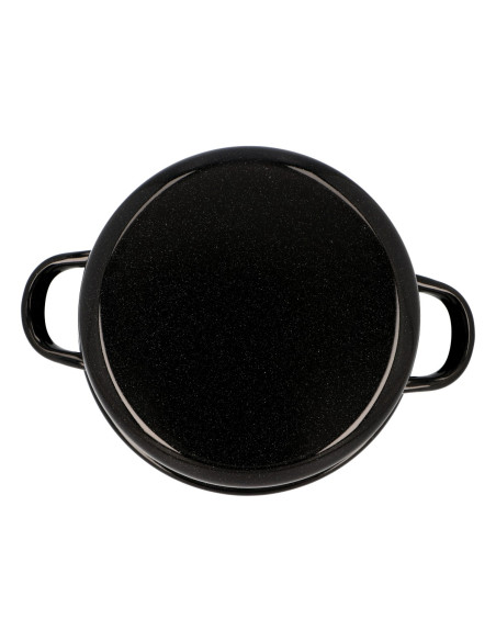 Garnek emaliowany 4,5 l czarny STANDARD 22 cm Belis