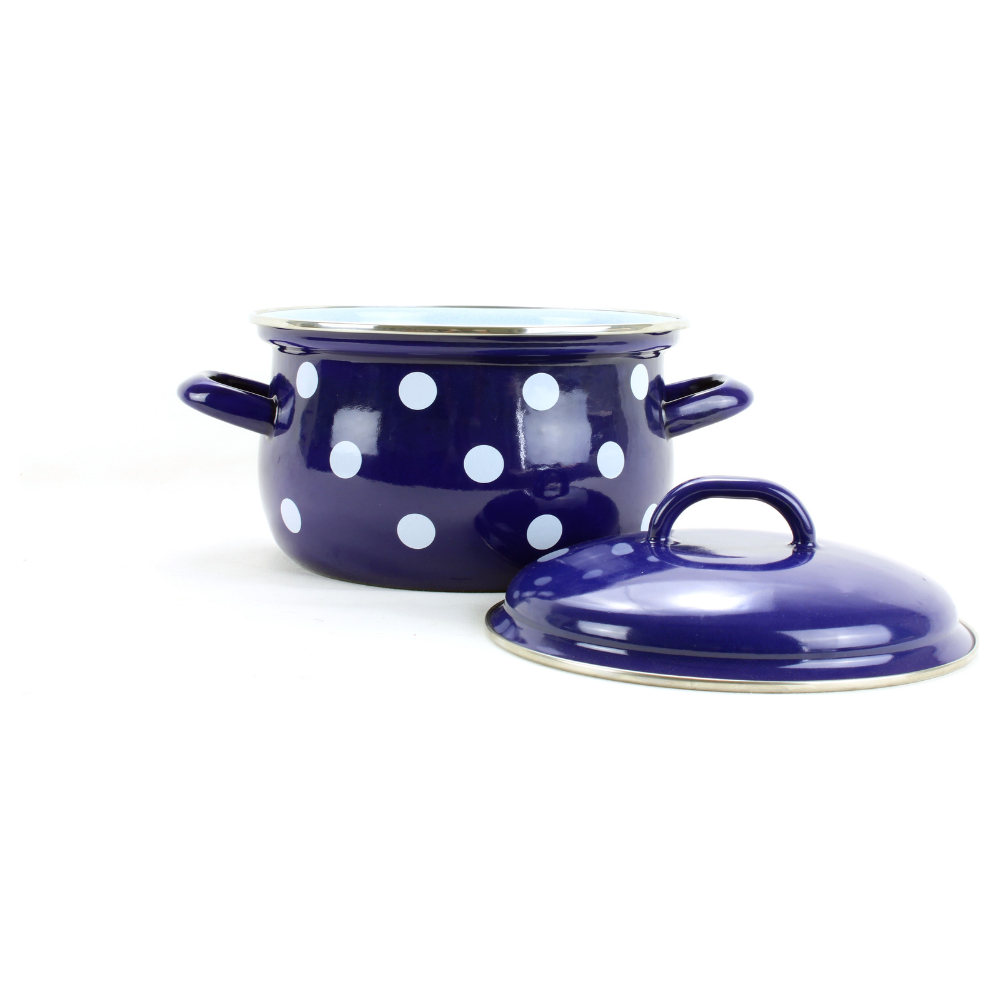 Garnek emaliowany 2,6 l z pokrywką...