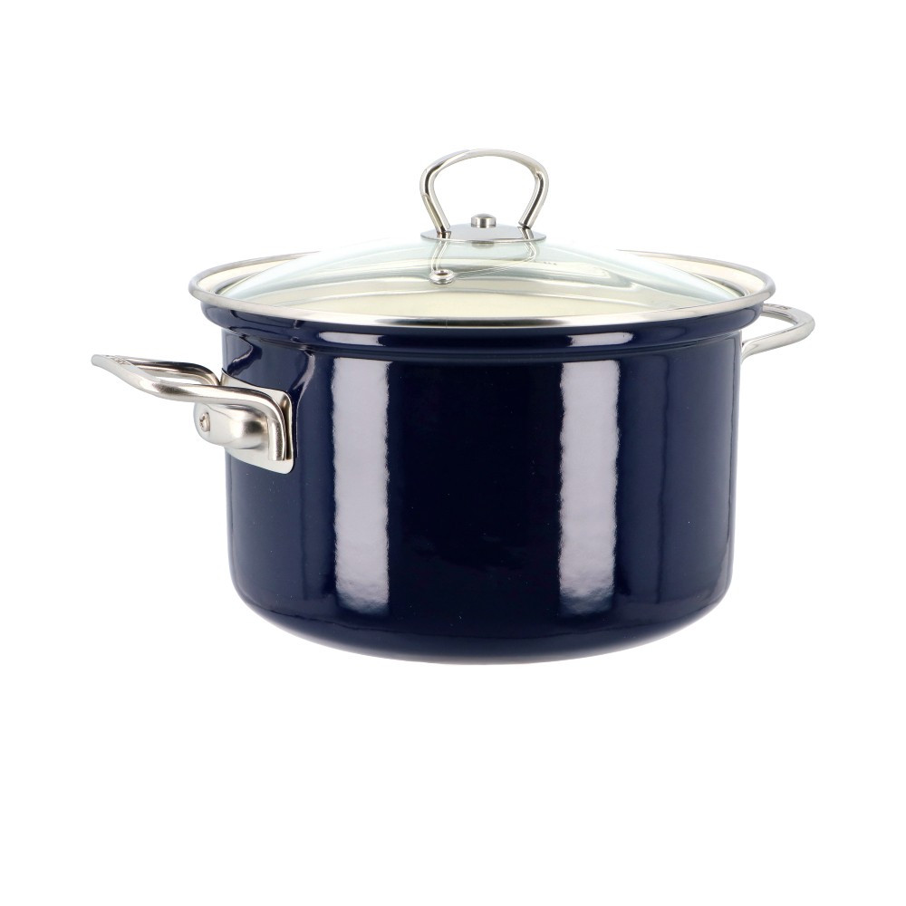 Garnek emaliowany 2,6 l z pokrywką...