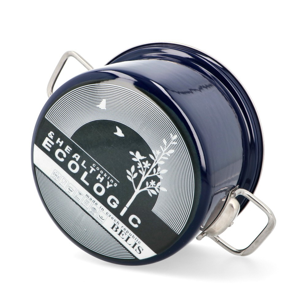 Garnek emaliowany 2,6 l z pokrywką...