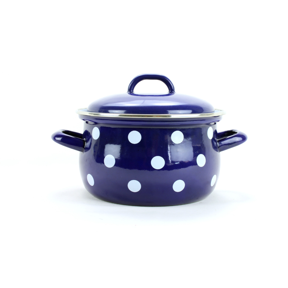 Garnek emaliowany 2,6 l z pokrywką...