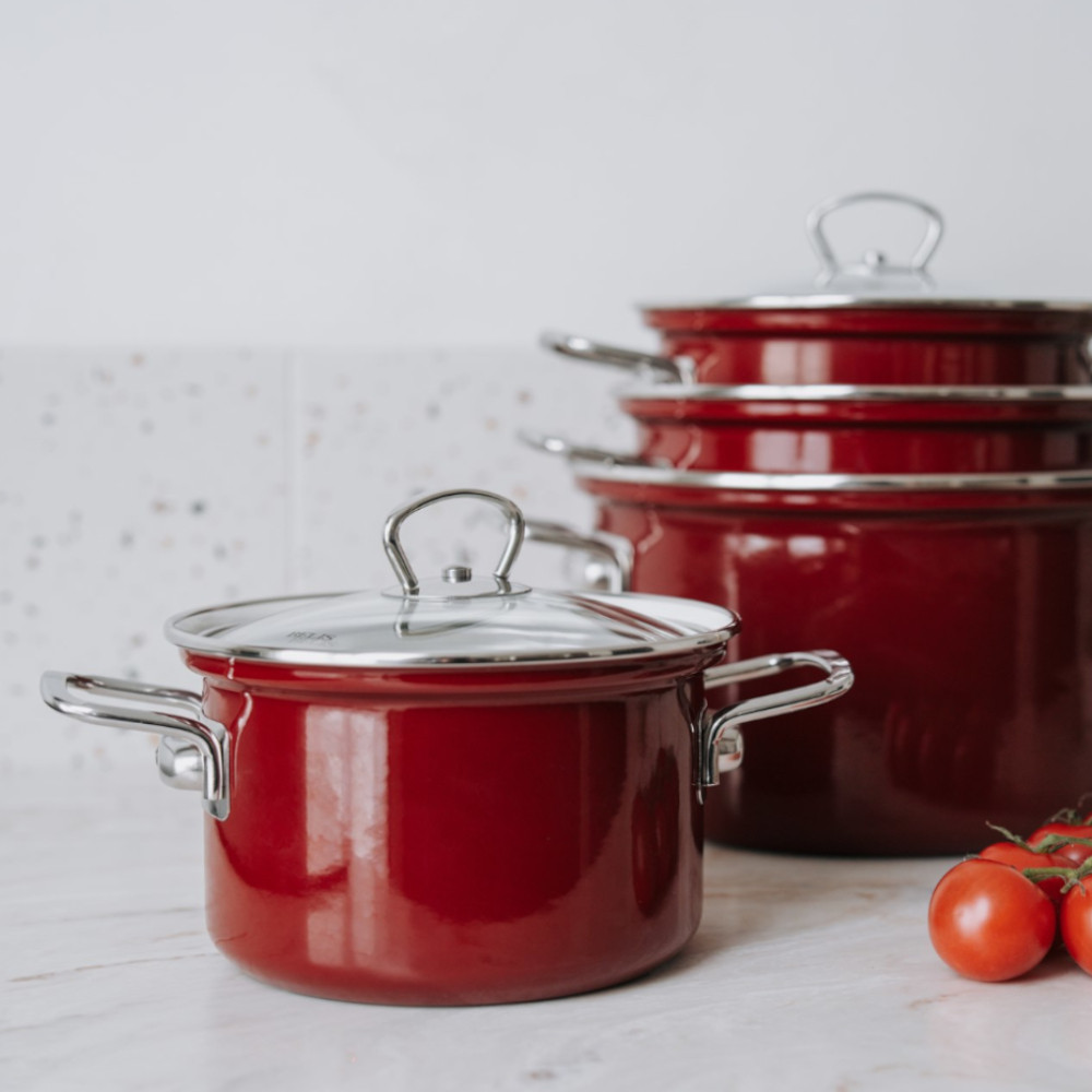 Komplet garnków emaliowanych...