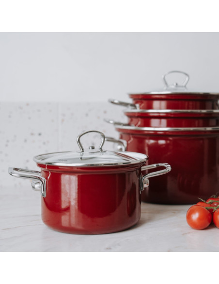 Komplet garnków emaliowanych ECO-CERAMIC 4 el.