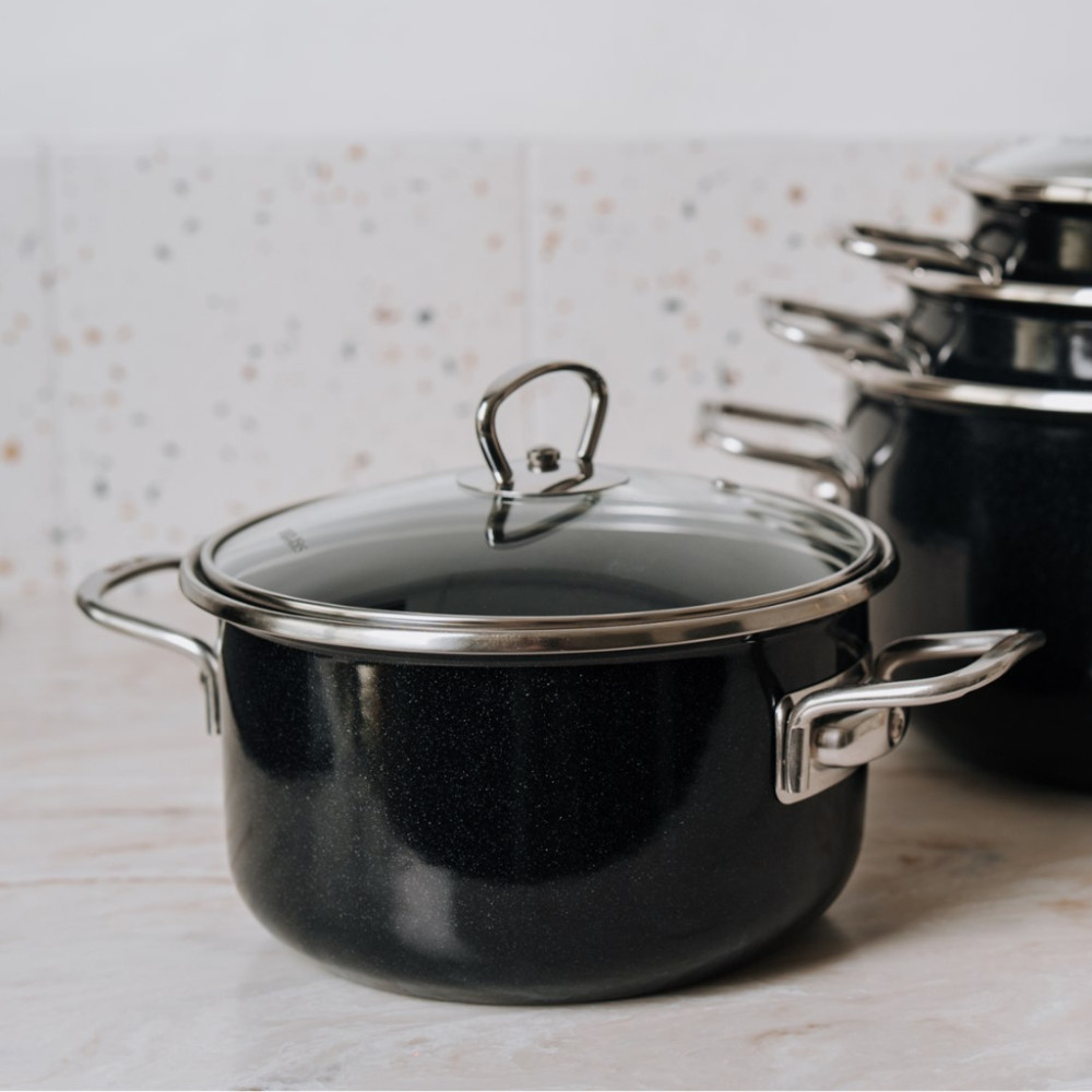 Garnek emaliowany 3,5 l z pokrywką...